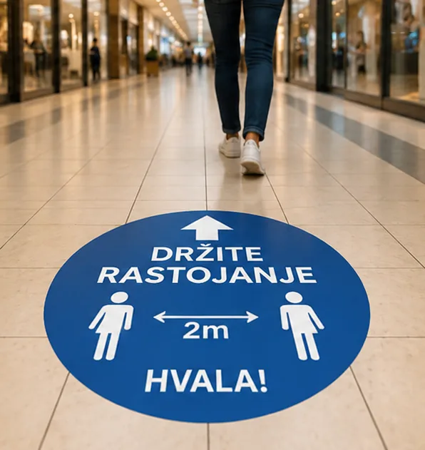 Podna grafika za brendiranje, promociju i usmeravanje kupaca