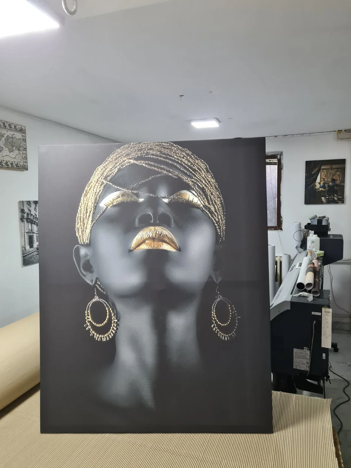 Štampa na platnu zlatni portret - Štampa na platnu Elite Print